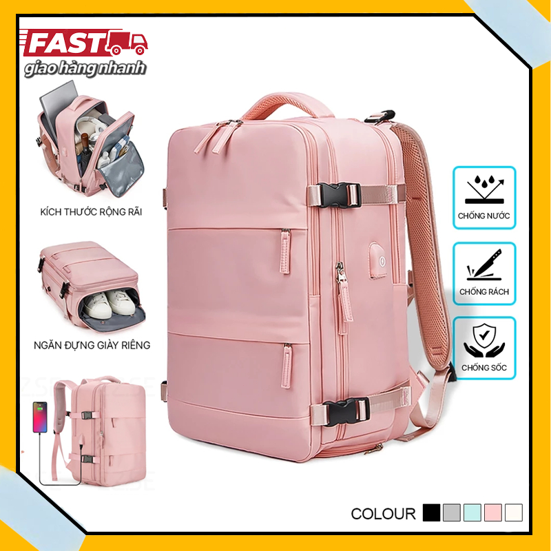 balo du lịch có sức chứa lớn,ba lô du lịch balo chống nước nhiều ngăn balo có ngăn đựng giày và cổng sạc USB