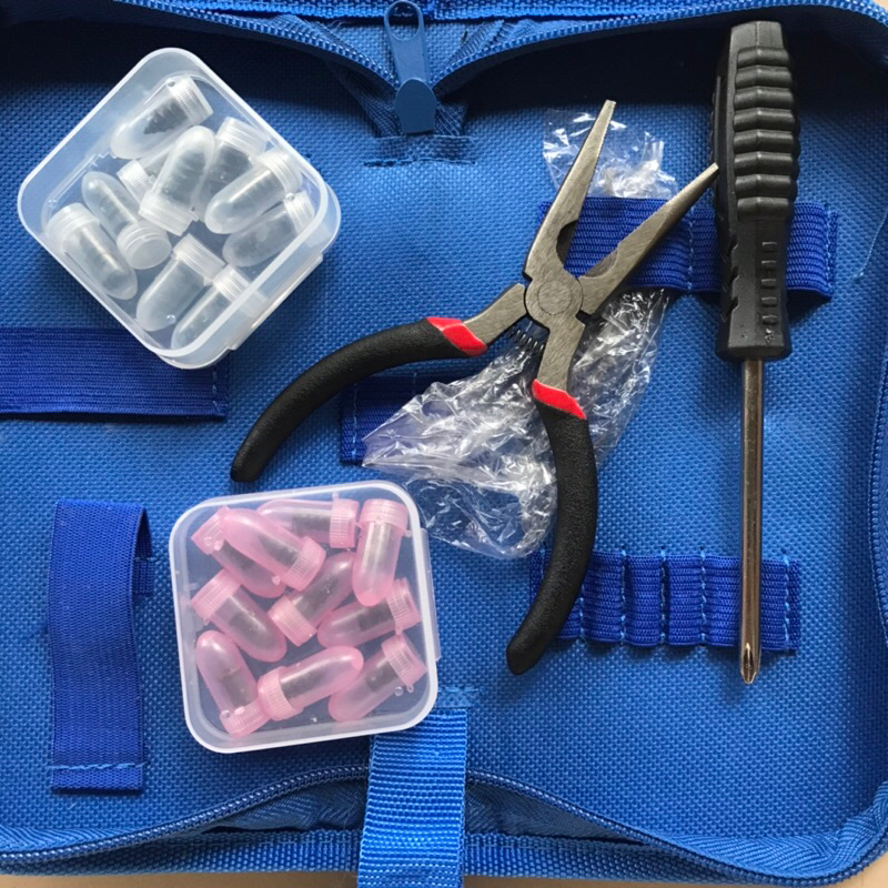 Bộ 20 đinh vít vá lốp vá vỏ xe ô tô xe máy (Bộ cao cấp tặng kềm và tuavit)