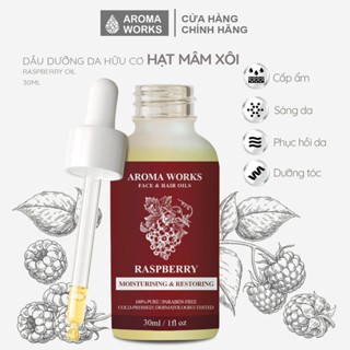 Dầu Mâm Xôi Hữu Cơ Aroma Works Face & Hair Oil Raspberry dưỡng ẩm, tái tạo da