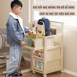 Kệ để đồ cho bé X-8935. Kệ đựng đồ chơi, sách vở có bánh xe di chuyển dễ dàng tiện lợi