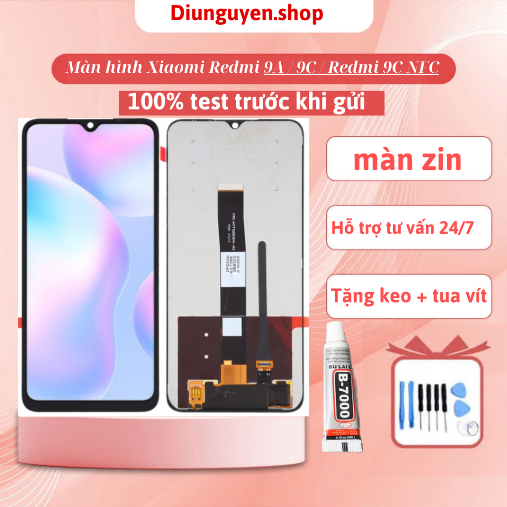 Màn hình Redmi 9a / redmi 9c zin (Tặng kèm keo + tua vít )