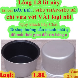 Lòng nồi cơm điện cao 12.7 cm 1.8 L siêu dầy nặng 800 gr màu Đen (ruột, lõi az-127)