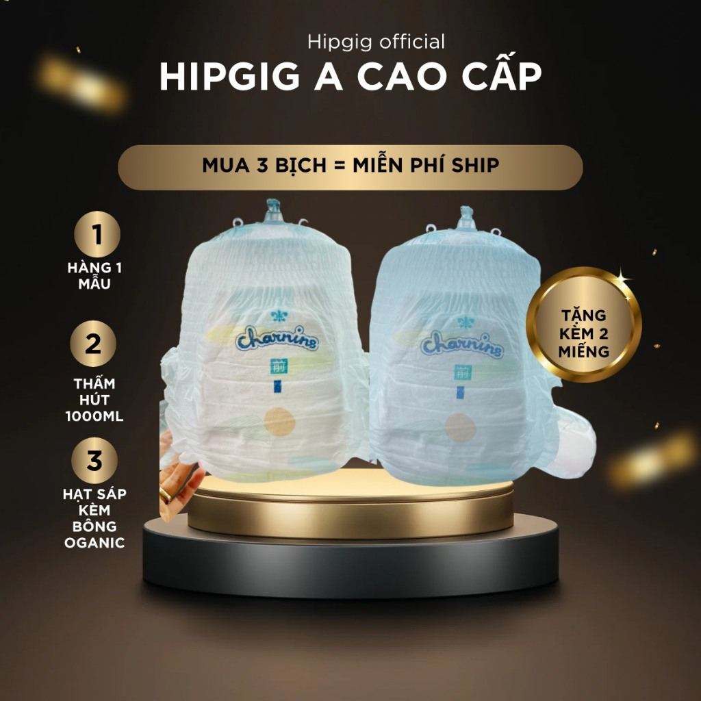 Tã bỉm quần charnis fom bo combo 50-100 miếng, bỉm có chữ charnis đủ size cho bé