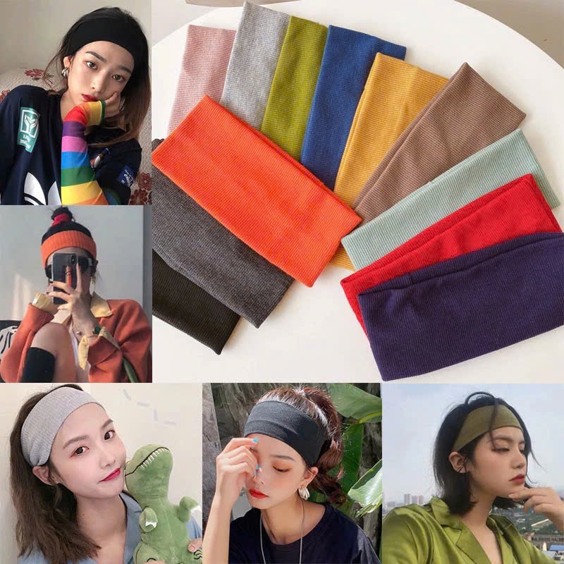 Băng Đô Len Mềm Mịn Co Giãn Headband