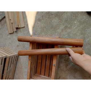 thanh gỗ tròn decor,con lăn gỗ,cây đập đá.rộng 4cm(gỗ thịt)