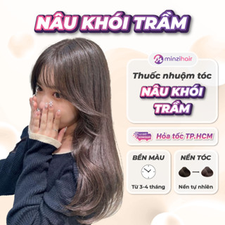 Thuốc nhuộm tóc Nâu Khói Trầm Minzihair - Lên từ nền tự nhiên không cần dùng thuốc tẩy tóc