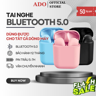 Tai Nghe Bluetooth J12 TWS 5.0 Không Dây Nghe Gọi Cảm Ứng Chạm Âm Thanh Sống Động | ado_official | Tai nghe J12 Màu