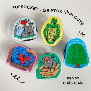 Giá Đỡ điện thoại - Popsocket Iring griptok hình cute, vô tri - Ngorangbo