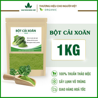  Bột cải xoăn sấy lạnh 1kg bột cải kale nguyên chất thơm mịn - Chợ Thảo Dược Việt 