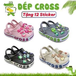 Dép Cross Baya Có Viền Chữ Sục Bít Đầu, Dép Sục Baya Cho Nam Nữ Êm Ái Thời Trang [ BAYA + Charm Đá ]