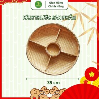 Khay Đựng Bánh Kẹo Mứt Tết Đan Tre Thủ Công Đơn Giản Truyền Thống Chất Lượng Cao
