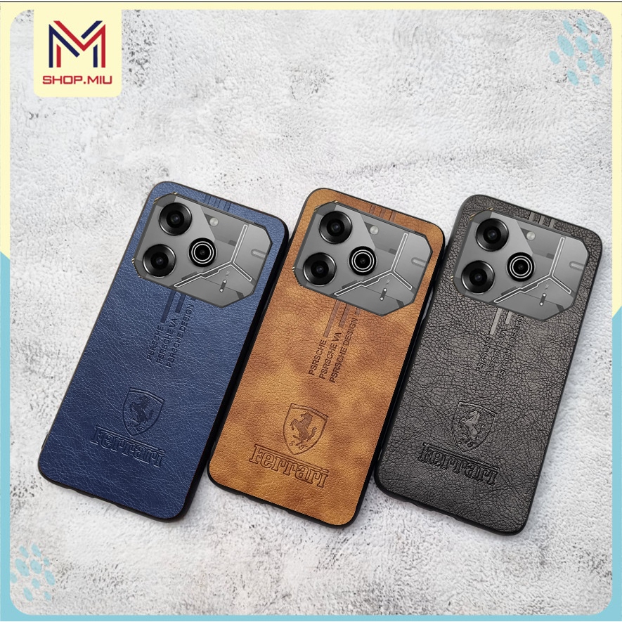 Ốp da Ferari Tecno Pova 6 , Pova 6 Neo , Pova 6 pro ốp lưng Tecno chống sốc bảo vệ camera