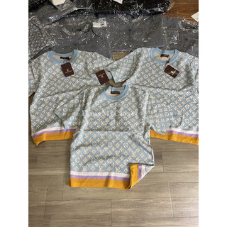 ( SẴN ) Áo len L.V xanh full tag mác qc