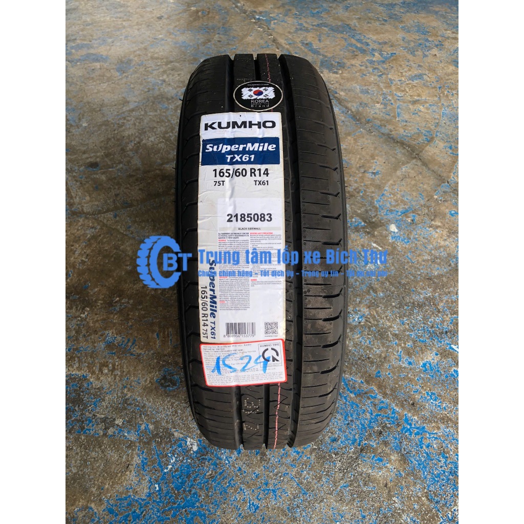 Lốp Kumho 165/60R14 TX61 Cửa Hàng Lốp Bích Thư, Lốp xe Kia Morning, Lốp Tăng Khả Năng An Toàn Khi Phanh, Giá cực tốt