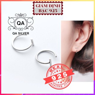  Khuyên tai bạc 925 móc chữ C bông kẹp vành S925 MINI-PULL Silver Earrings QA SILVER EA190903 