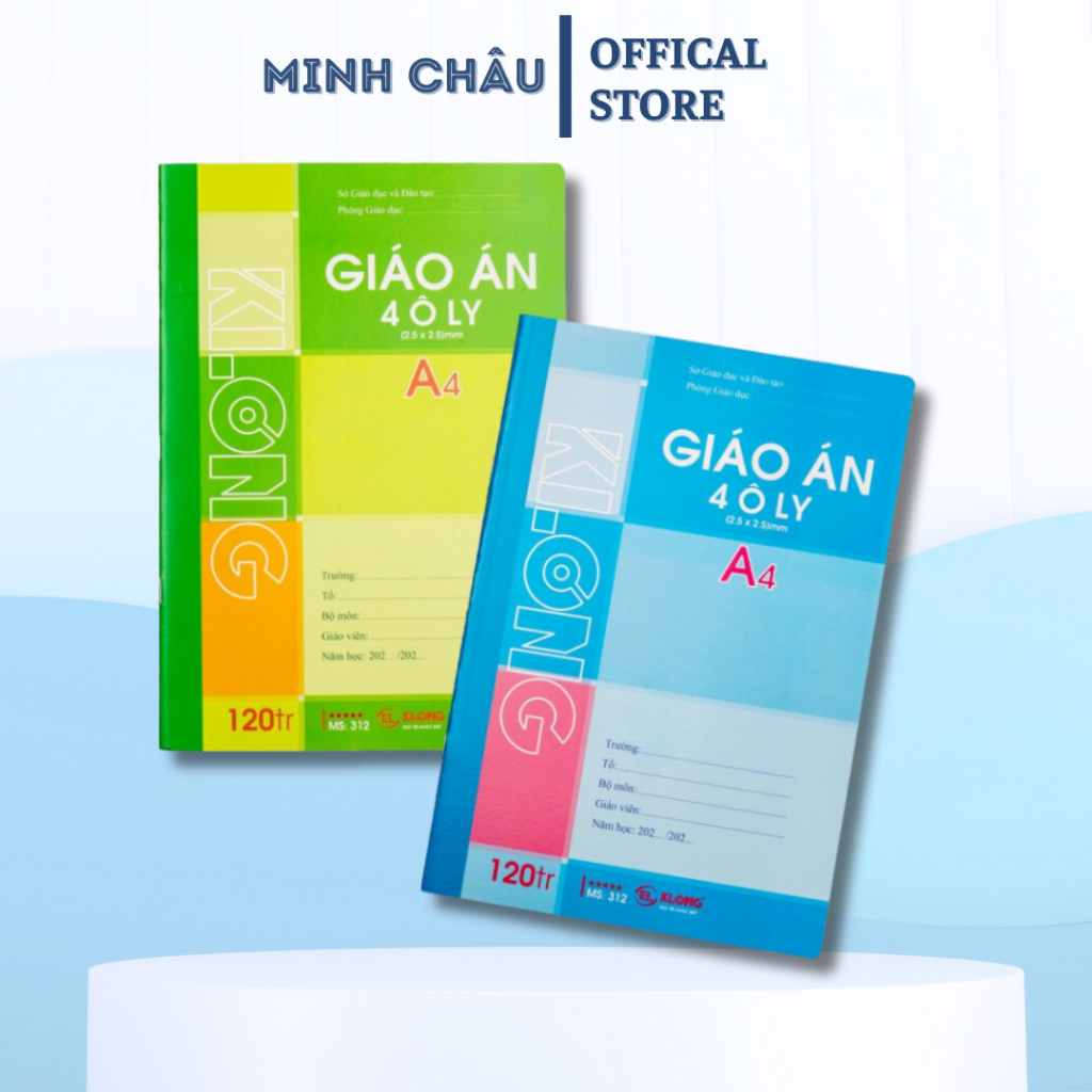Vở giáo án ô ly - 120 trang; Ms 312 - 4ly