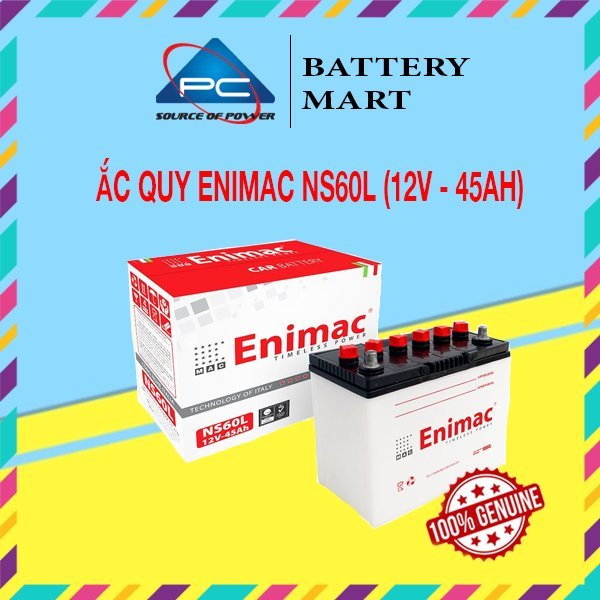 Bình Ắc Quy ENIMAC NS60 L/R (S) (12V-45Ah)