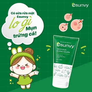  Sữa Rửa Mặt Esunvy Kiểm Soát Bã Nhờn Sạch Mụn Dùng Cho Mọi Loại Da  - DP TÍN PHONG - TUÝP 150G 