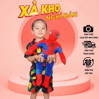  Gấu bông gối ôm siêu nhân người nhện cho bé SPAIDER MEN thú nhồi bông siêu ngầu 