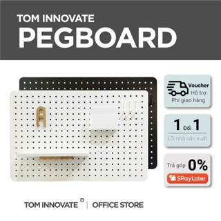 Bảng treo đồ Pegboard kim loại - Bảng kim loại trang trí tường cao cấp có thể kẹp bàn hoặc để bàn