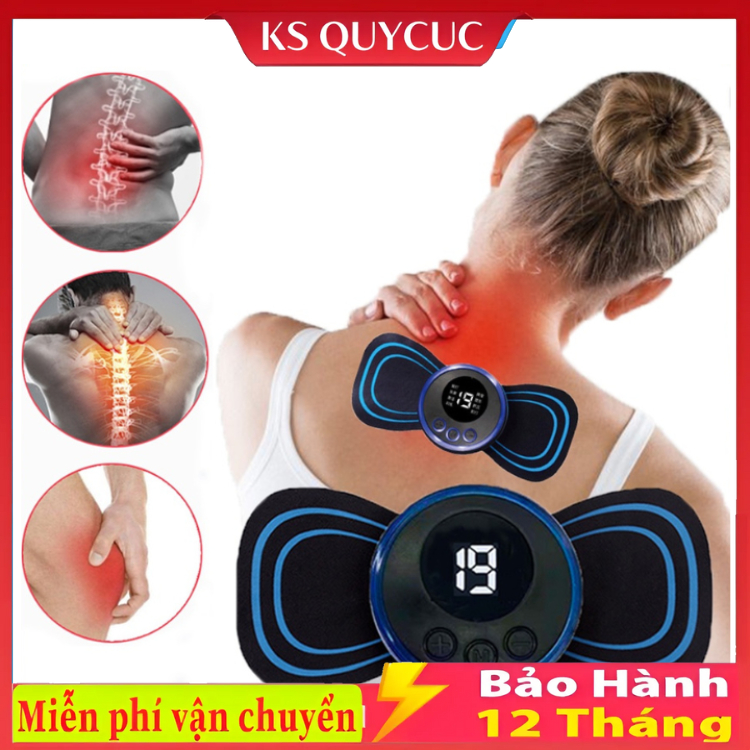 Miếng Massage Xung Điện Cổ Vai Gáy, Bắp Tay, Lưng Bằng Sung Điện Giảm Đau Nhức Hiệu Qủa -Máy Mat xa Toàn Thân 10 Chế Độ
