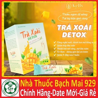 [HỘP 12 GÓI] TRÀ XOÀI DETOX GIẢM CÂN KELLY DETOX 🥭 TRÀ VỊ XOÀI TRÀ XANH CẦN TÂY THẢI MỠ - ĐỊNH HÌNH EO🥭