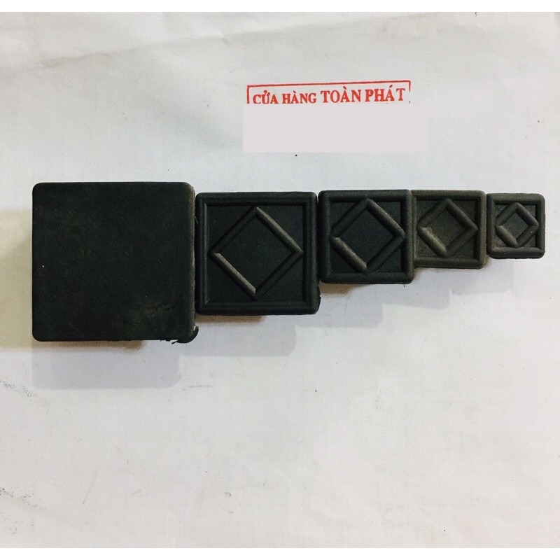 Combo 10 nắp cao su, núm chụp vuông, nắp bít vuông 20-25-30-40-50mm