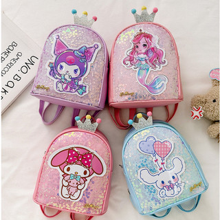   Nhiều mẫu  Balo cho bé mầm non KUROMI ELSA Hello Kitty Thỏ Hồng Bạch Tuyết Pony Tiên Cá balo mẫu giáo cho bé gái 
