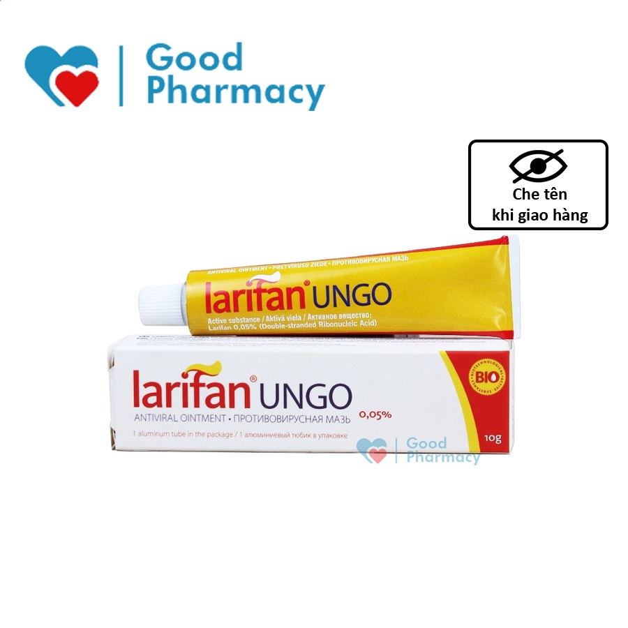 [CHÍNH HÃNG] Kem bôi Larifan Ungo sùi mào gà, herpes, zona, giời leo, mụn cóc sinh dục, dự phòng mụn rộp sau xăm môi