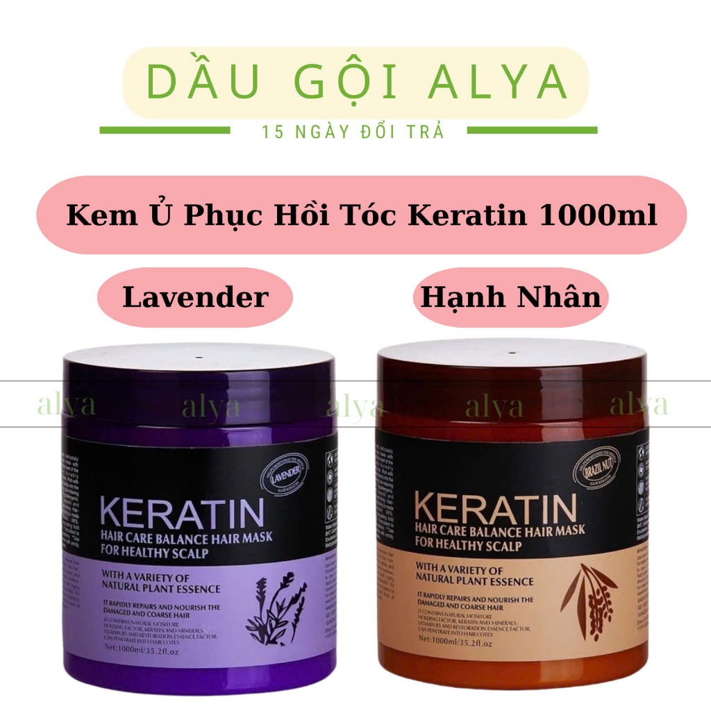 Kem Ủ Tóc Collagen Keratin 1000ml Dưỡng Tóc Mềm Mượt, Giảm Khô Xơ Hư Tổn