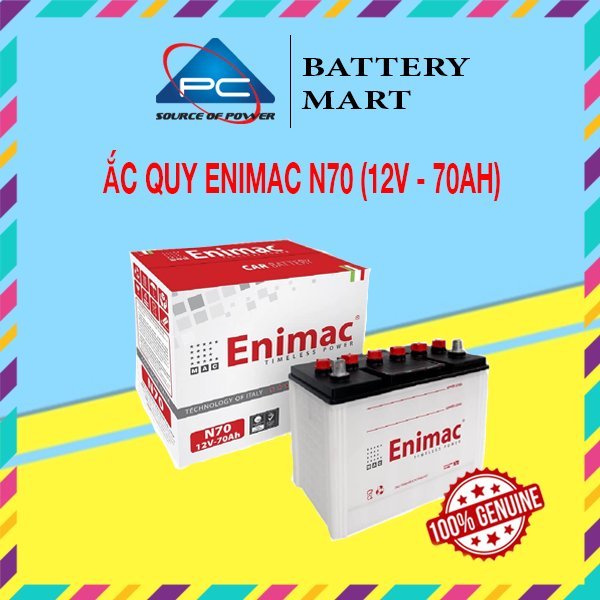 Bình Ắc Quy ENIMAC N70 (12V-70Ah)