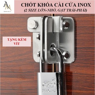 Chốt Khóa Cài Cửa Inox, Chốt Cửa An Toàn Thanh Gạt Trái, Gạt Phải