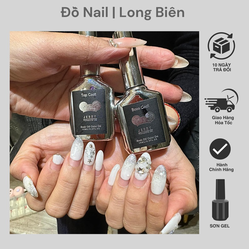 Base, top, cứng móng, ,  Jerry chính hãng  ( Base top móng tay )