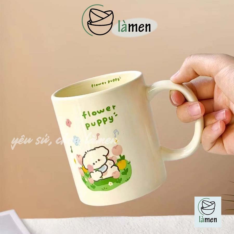 [ Bảo Hành Bể Vỡ ] Cốc Sứ Uống Nước, Uống Sữa, Decor In Hình Dễ Thương CSU015