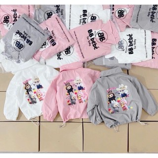   10-24kg  Áo Khoác Gió Nhẹ 2 Lớp Labubu Phong Cách Hàn Quốc Cho Bé Trai Bé Gái Trẻ Em Thu Đông CAFE_BABY221 