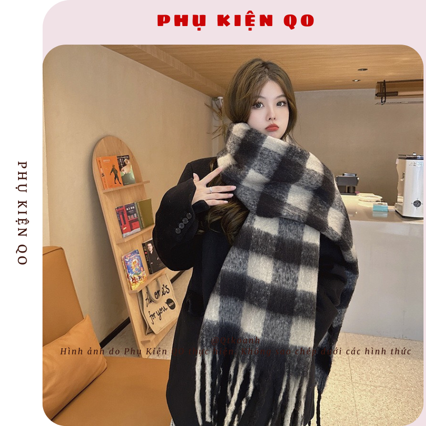 KHĂN CHOÀNG CỔ LEN LÔNG MỊN SIÊU ẤM HỌA TIẾT CARO PHỐI MÀU ĐA DẠNG PHONG CÁCH HÀN QUỐC MÙA ĐÔNG K62D | BigBuy360 - bigbuy360.vn