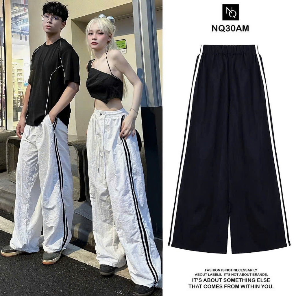 Quần Dù Ống Rộng Gió Nhăn Dây Rút SUN Form Rộng Nam Nữ Unisex | BigBuy360 - bigbuy360.vn