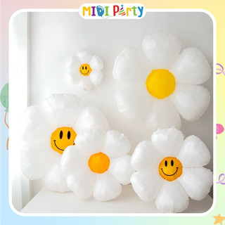 [NHIỀU SIZE] Bong Bóng Hoa Cúc Mặt Cười Trang Trí Sinh Nhật, Kỷ Yếu Phong Cách Hàn Quốc Xinh Yêu