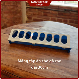 Máng tập ăn cho gà con, chim con dạng chống bới| Nhựa bền | màu sắc tươi sáng