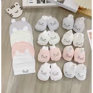 Combo Mũ Bao Tay Chân Vải Pettit Cho Bé Sơ Sinh Mẹ Bé Pinus  Mũ Sơ Sinh Cute  Mềm Mại Hàng Chính Hãng