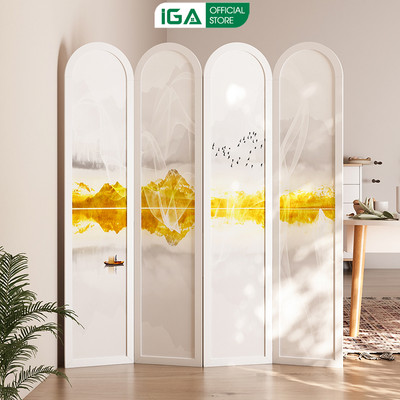 Vách ngăn bình phong IGA in họa tiết 3D cao cấp - BP.IN.10
