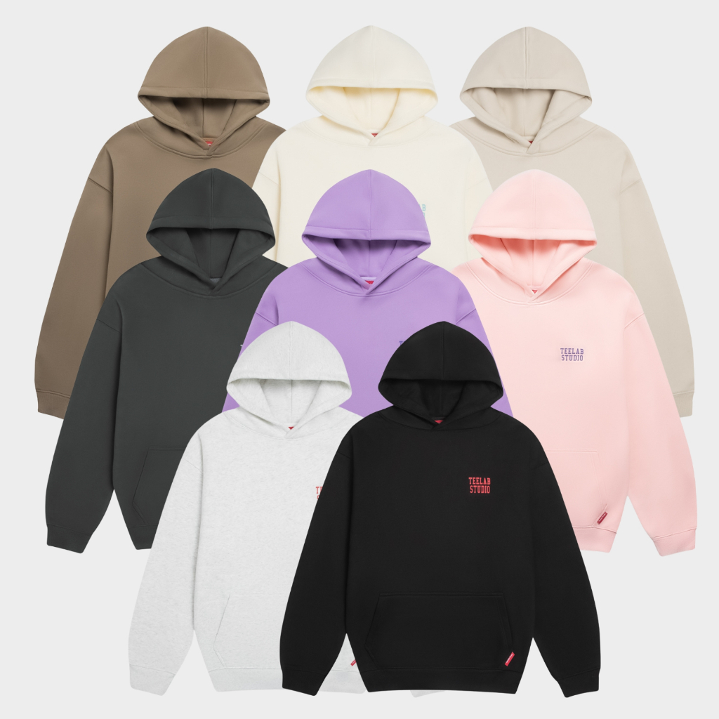 Áo Hoodie Nỉ bông Teelab Worldwide Studio 2024 Collection Unisex Mũ Rộng Oversize Local Brand HD091