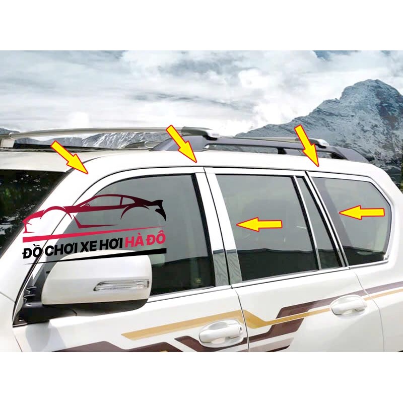 Nẹp Viền Chân Cong Kính GX 460 ( Bộ Full Chi Tiết ) - Bộ Nẹp Viền Kính Lexus GX460