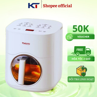 Nồi chiên không dầu Masuto MSQueen 6L màn hình cảm ứng đốt 2 tầng đối lưu không cần trở lật bảo hành 12 tháng