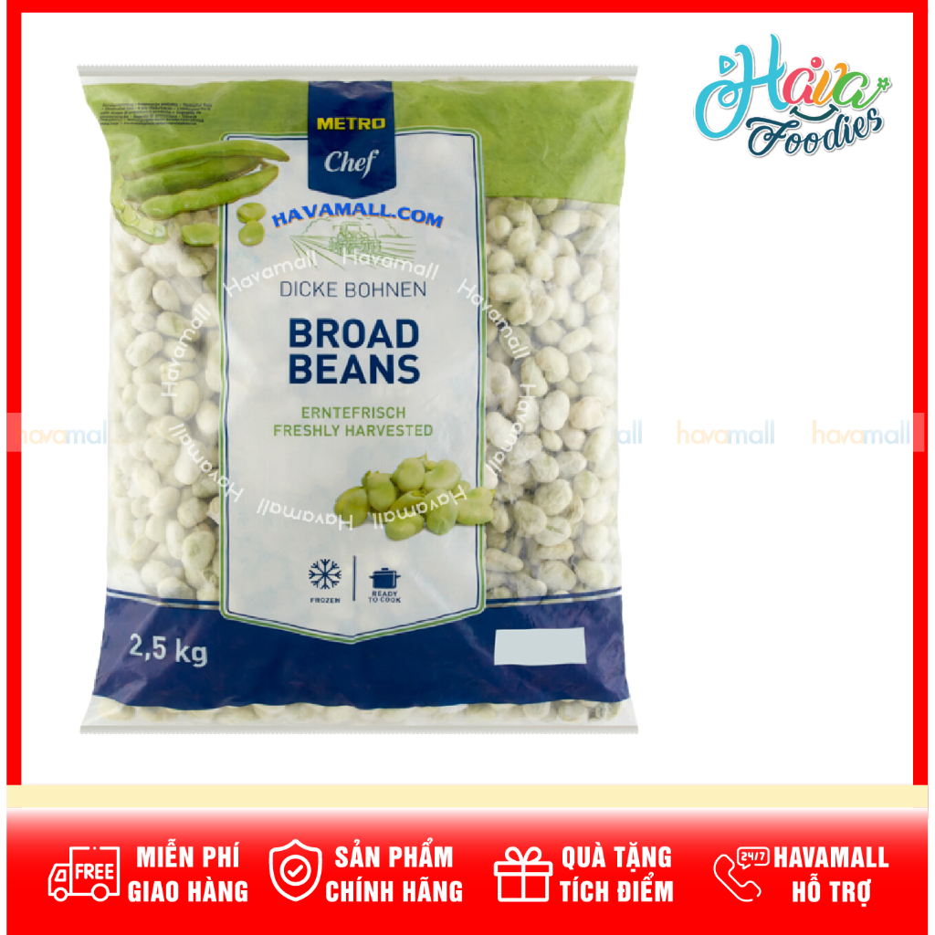 Đậu Tằm Đông Lạnh Metro Chef – Broad Beans Metro Chef 2,5Kg
