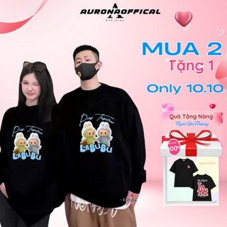 Áo Sweater Đôi Nam Nữ LaBuBu Xanh Form Rộng Chất Liệu Nỉ Chân Cua Premium Unisex