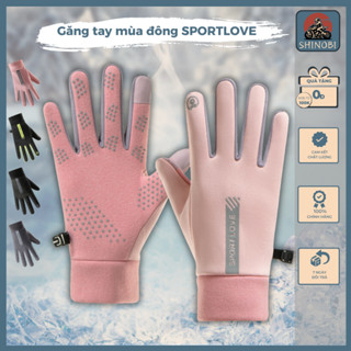 Găng tay mùa đông đi phượt giữ ấm, chất vải kháng nước chống thấm thiết kế vân tay cảm ứng phù hợp nam nữ lái xe SHINOBI