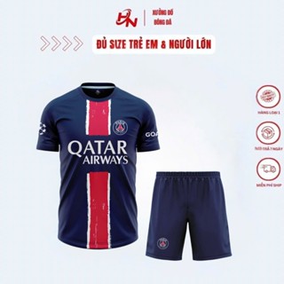 Bộ Quần Áo Bóng Đá Thể Thao Trẻ Em & Người Lớn CLB PSG TÍM THAN 2024- Đồ Thể Thao Giá Rẻ Nam Nữ Vải Mát | HN Sport