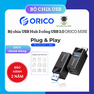Bộ Chia USB HUB 3 Cổng USB 3.0 Orico MINI-U32L, Hàng Chính Hãng, Bảo Hành 24 Tháng