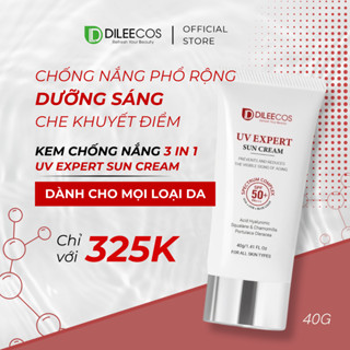 Kem chống nắng phổ rộng dưỡng sáng che khuyết điểm Dileecos - UV Expert Sun Cream SPF 50+ nam nữ